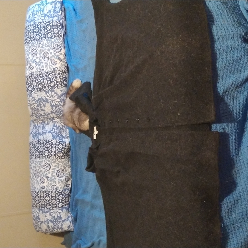 Vintage 100%Wool Poncho/Coat - Picture 6 of 8